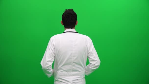 Ο γιατρός από πίσω στην πράσινη οθόνη - Πλάνα, βίντεο