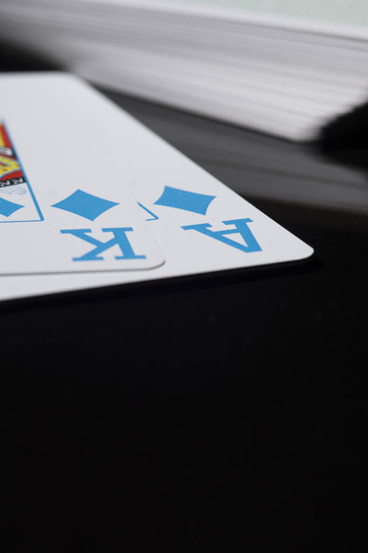 Póker kártya. Nagy felbontású kép a szerencsejáték-ipar. - Fotó, kép