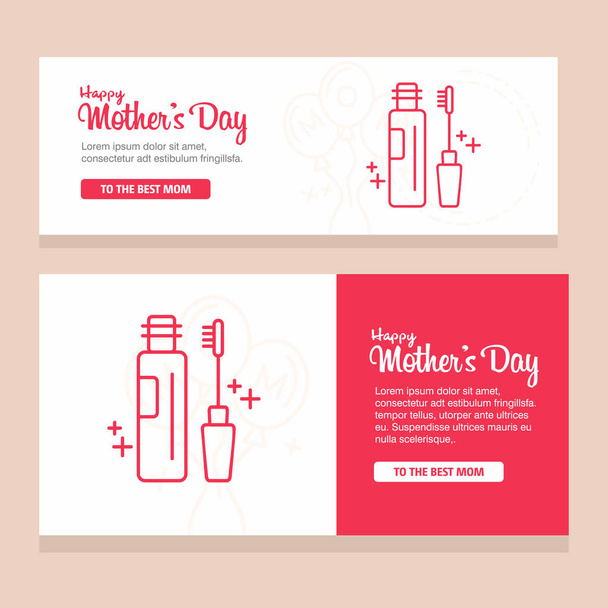 Happy mothers day decorative greeting card with lettering - Вектор, зображення