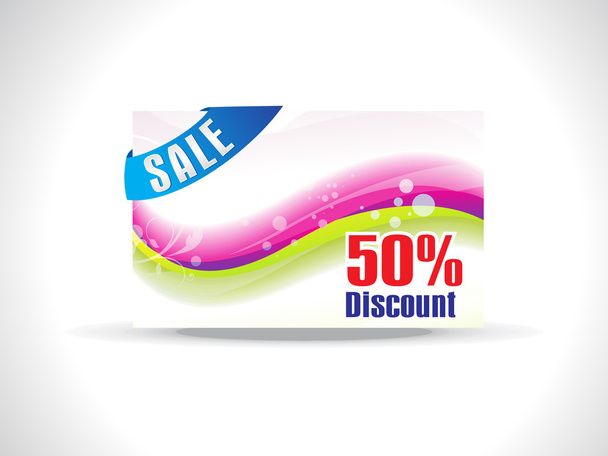 abstract colorful discount card - Vektor, Bild
