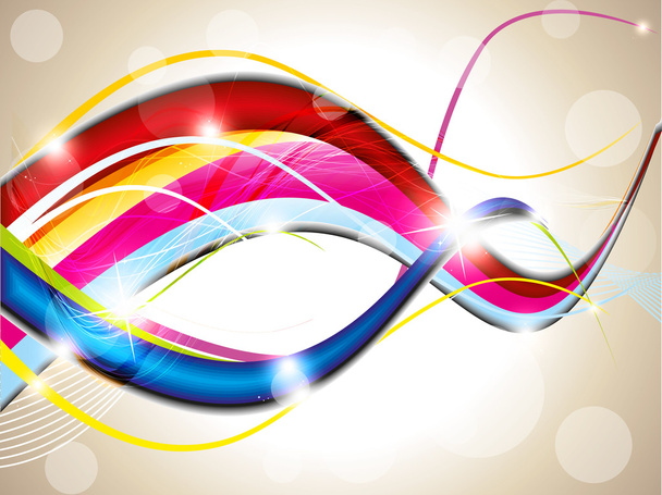 abstract colorful wave background - Vector, Image