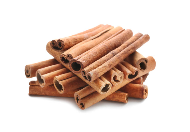 Cinnamon sticks on white background - Photo, Image