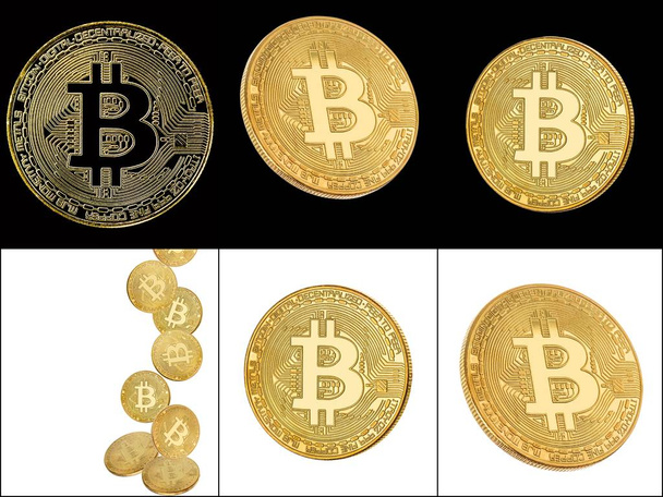Studio shot of a collection of bitcoin. - Photo, Image