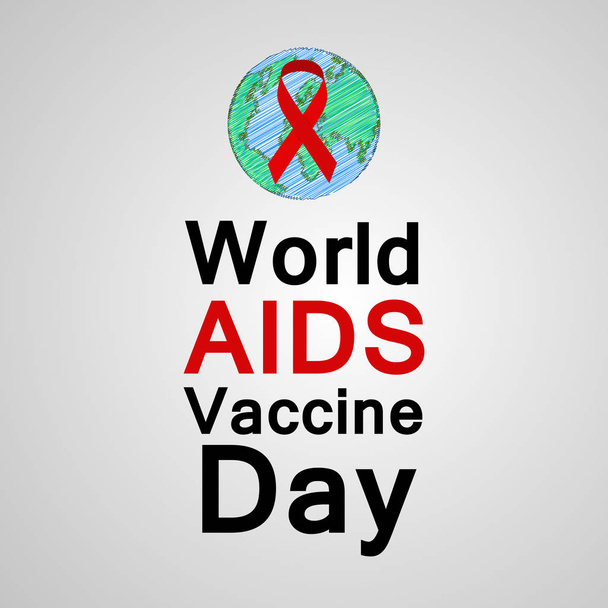 Afbeelding van de achtergrond voor Wereld Aids vaccin dag - Vector, afbeelding