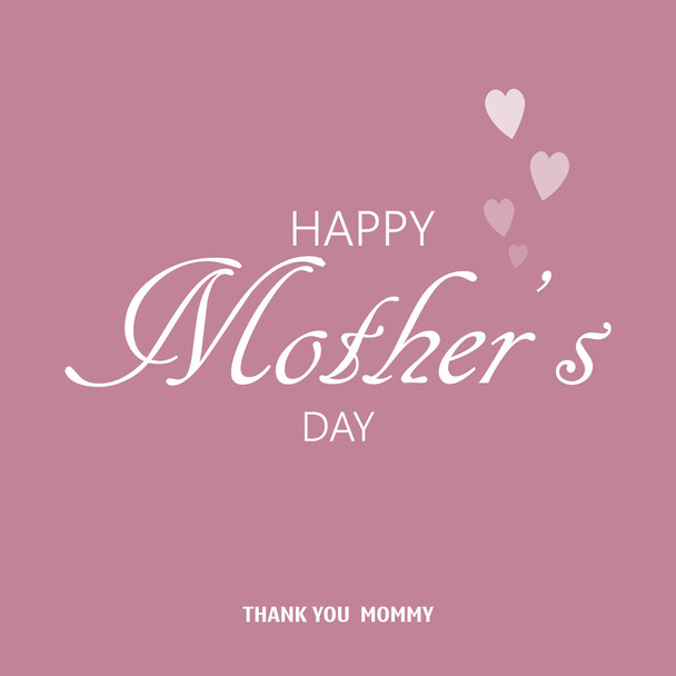 Mutlu Anneler Günü tebrik kartı tasarımı. Vektör çizim - Vektör, Görsel