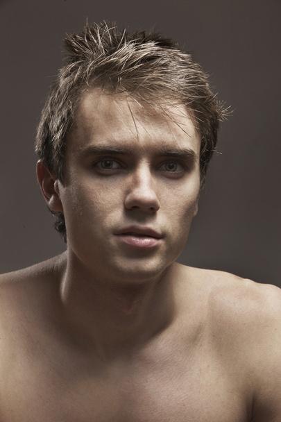 Portret Of Young Man With Naked Torso - Fotó, kép