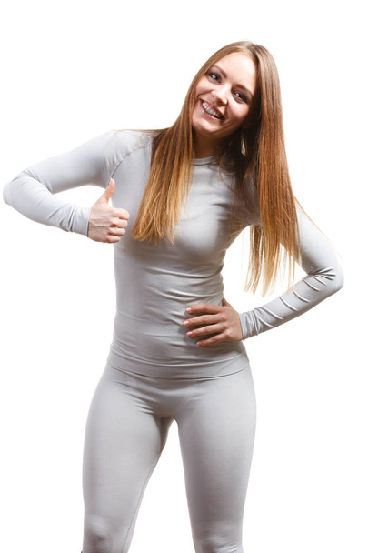 Fit female wearing thermoactive underwear - Foto, immagini