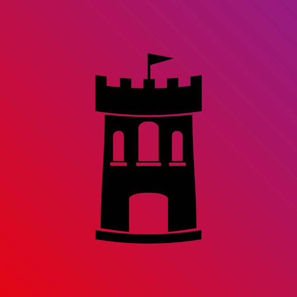 simple Castle vector icon - Vector, Image