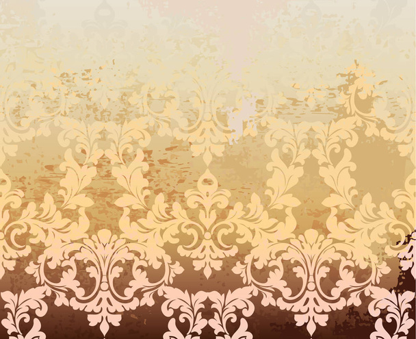 Baroque pattern vintage background Vector. Ornamented texture luxury design. Royal textile decors - Vector, Image
