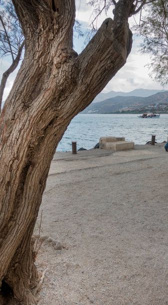 Street of the former leper colony, Island of Spinalonga, Crete, Greece - Photo, Image