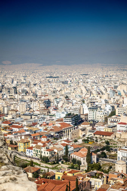 εναέρια άποψη της Αθήνας, Ελλάδα - Φωτογραφία, εικόνα