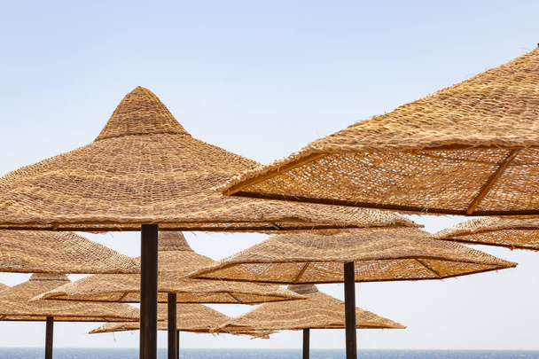 Parapluies sur la plage à Sharm El Sheikh plage
 - Photo, image