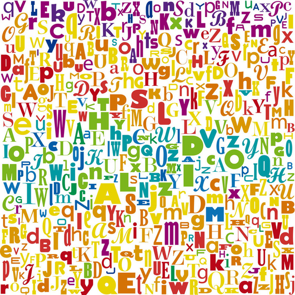 абстрактний плутанина барвистий алфавіт, векторний фон
 - Вектор, зображення