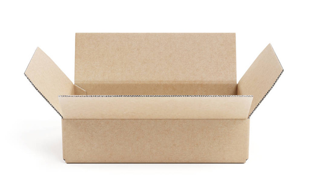 Realistische 3d Render van kartonnen doos - Foto, afbeelding