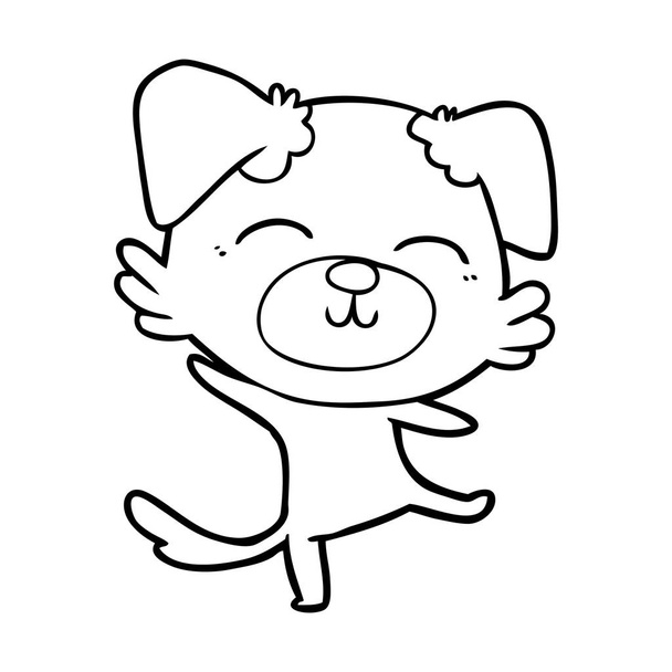 perro de dibujos animados haciendo un baile feliz
 - Vector, imagen
