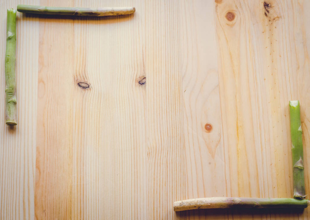diseño abstracto vegetales de fondo sobre un fondo de madera. vi)
 - Foto, imagen