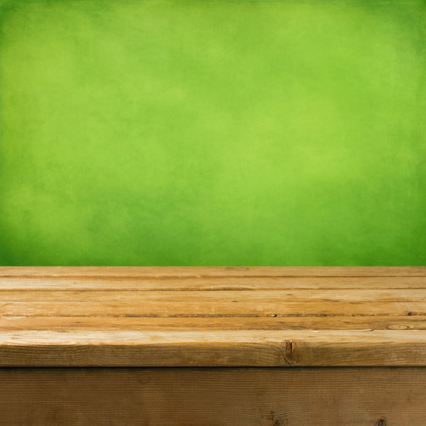 Spring background with wooden table - Photo, Image