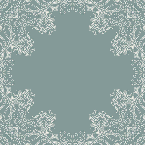 Frame with an ornament, can be used for invitations, greeting ca - Vector, imagen