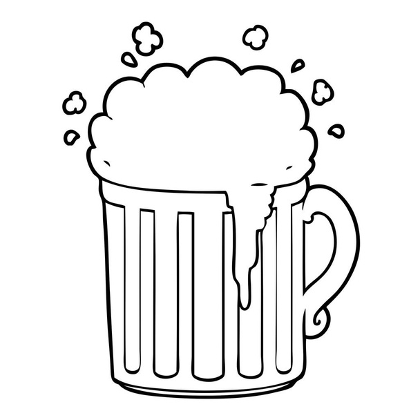 καρτούν κούπα της μπύρας - Διάνυσμα, εικόνα