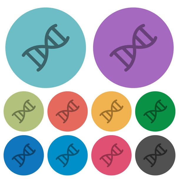 Couleur molécule d'ADN icônes plates plus foncées
 - Vecteur, image