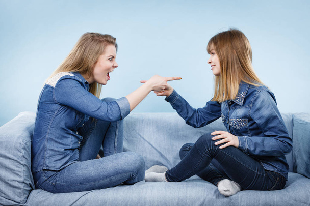 Two women friends having weird conversation - Fotoğraf, Görsel