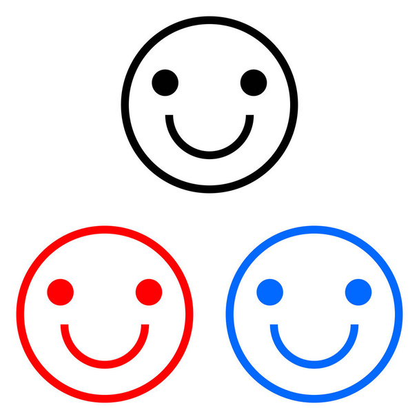 Boldog, mosolyog ikon - Vektor, kép
