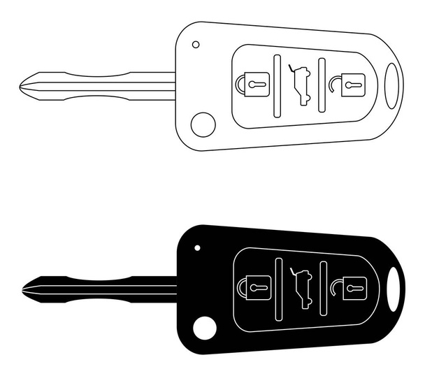 Αυτοκίνητο κλειδιά αυτοκινήτου ασφαλείας κλείδωμα και αυτοκίνητο κλειδιά τηλεχειριστήριο συναγερμού διανυσματικών eps 10 - Διάνυσμα, εικόνα