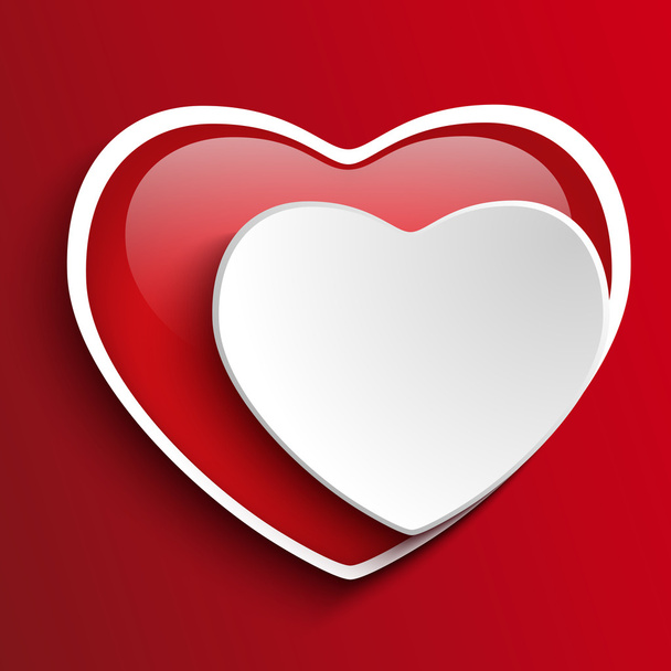 Vetro rosso cuore lucido
 - Vettoriali, immagini