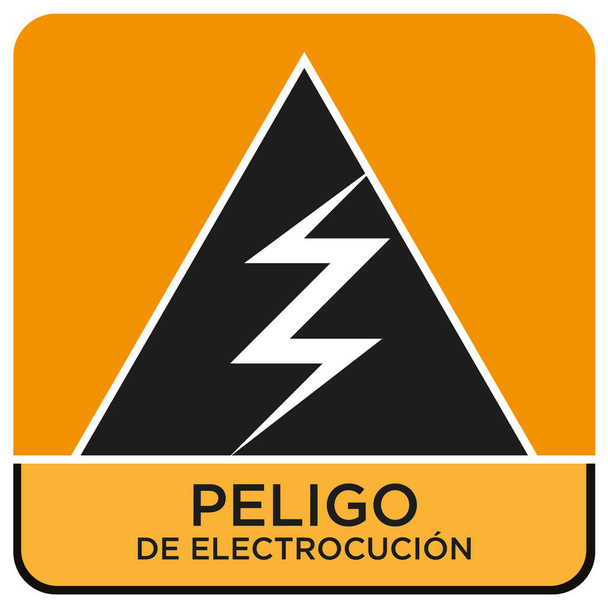 Peligro de electrocución, senal negro sobre amarillo
  - Vector, Imagen