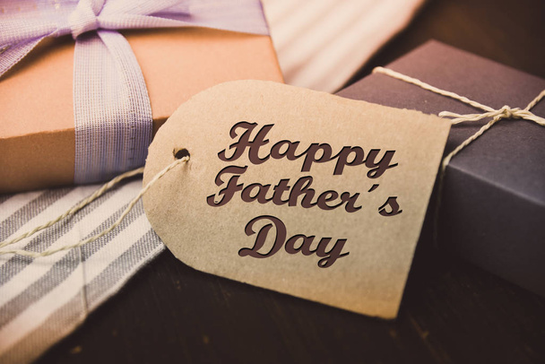 Happy fathers day letter present gift hipster vintage man - 写真・画像