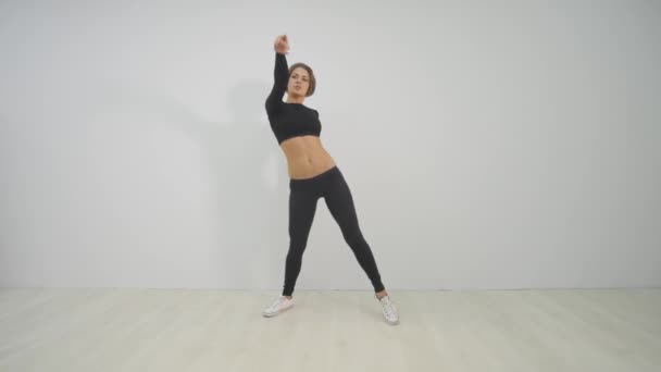 Woman exercise pole dance - Materiaali, video
