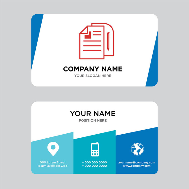 πρότυπο σχεδίασης επαγγελματική κάρτα εγγράφου - Διάνυσμα, εικόνα