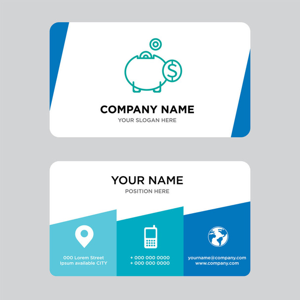 money box business card design template - Vector, Image