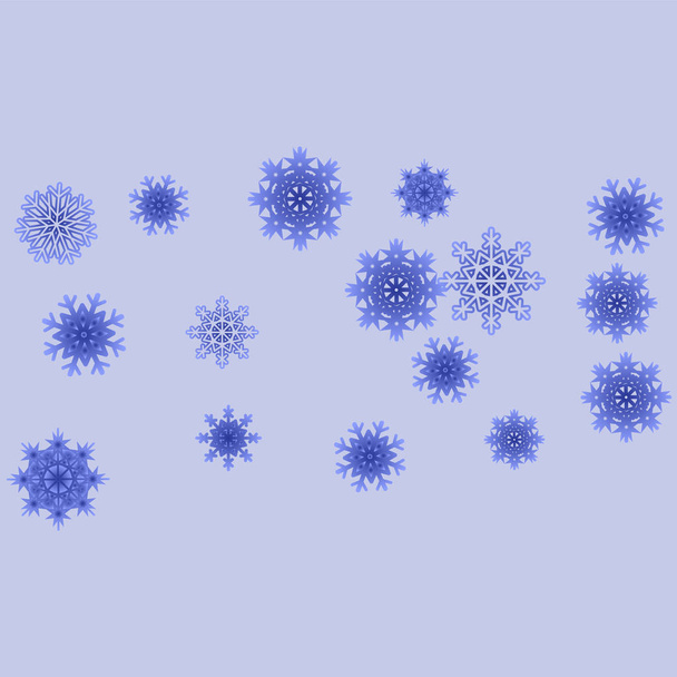 Διάνυσμα φόντο το νέο έτος με νιφάδες χιονιού που πέφτουν - Διάνυσμα, εικόνα