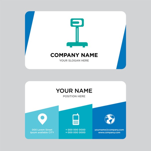 Logistics weight scale business card design template - Vector, Image