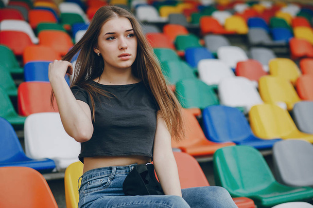 girl on a stadium - Foto, immagini