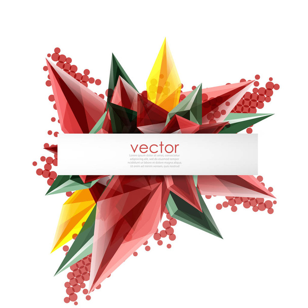 Барвисті квітучі кристали Векторний абстрактний фон
 - Вектор, зображення