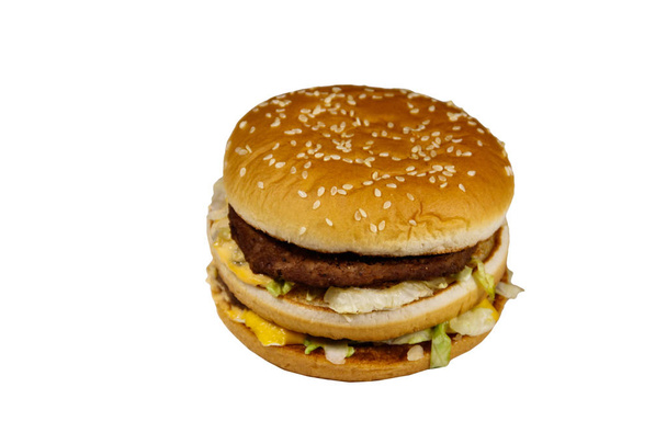 великий гамбургер ізольований на білому тлі
 - Фото, зображення