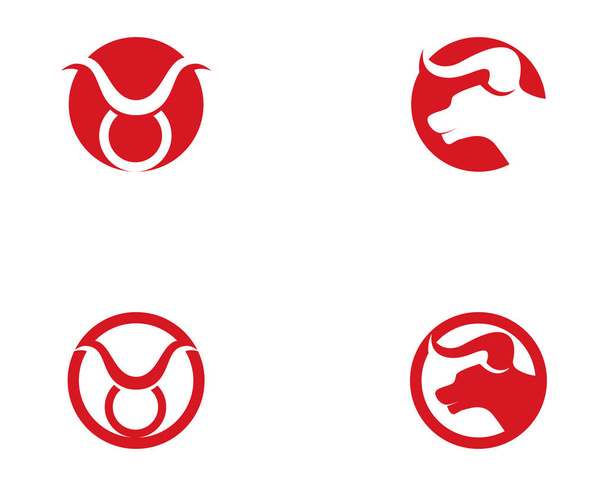 Boğa boğa Logo şablonu vektör simge tasarlamak, - Vektör, Görsel