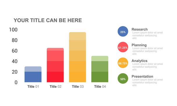 Infografika biznes bar szablon projekt wykresu z opcją, procent i proces dla biznesu - Wektor, obraz