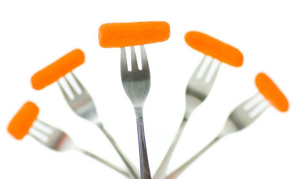 Zanahorias en tenedores 3
 - Foto, imagen