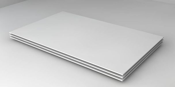 Illustration - a template of white business cards, paper on a white background. - Fotó, kép