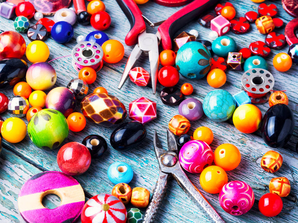 Making jewelry of beads - Photo, Image