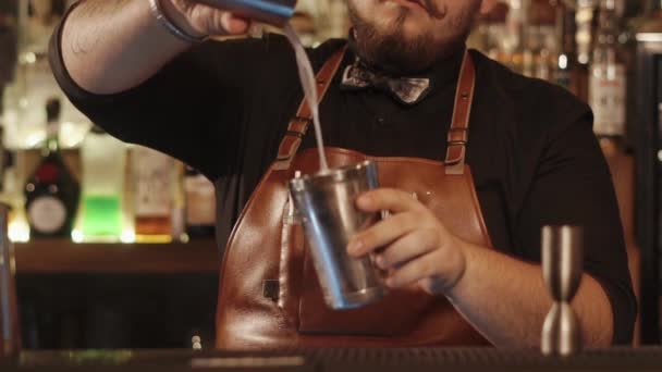 Professionele barman workin alleen - Video