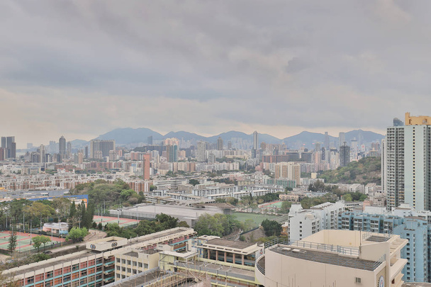 the view of Hong Kong urban city at kowloon tong - Photo, Image