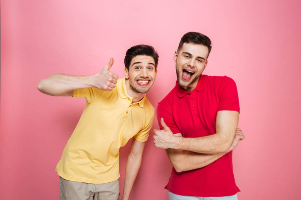 Portrait of a happy gay male couple - Фото, изображение