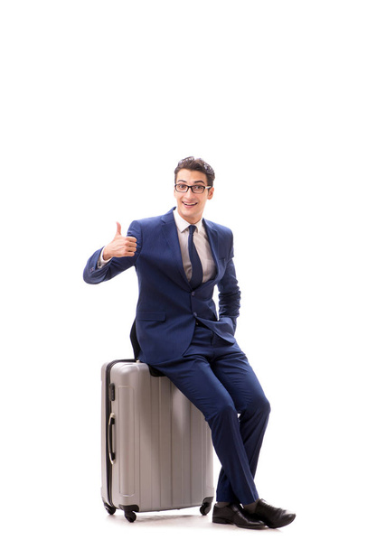 Бизнесмен в бизнес-концепции путешествия изолированы на белом
 - Фото, изображение
