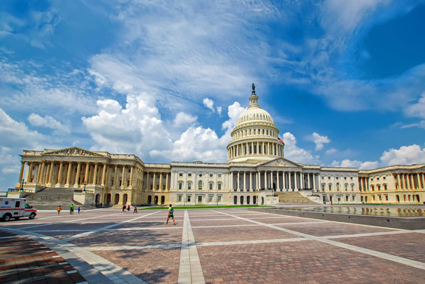 United States Capitol je místem setkání Kongresu Spojených států zákonodárce federální vlády USA. Nachází se ve Washingtonu D.C. - Fotografie, Obrázek