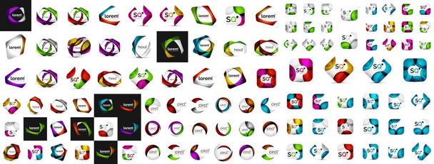 Abstract geometric shapes logos - Vector, Image