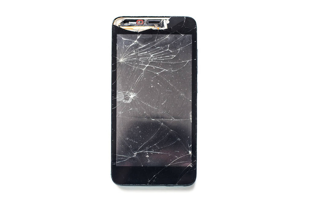 Smartphone met gebroken scherm - Foto, afbeelding